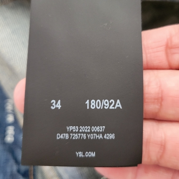 Saint Laurent Mid Rise Button Fly Straight Jeans 34 NWT NEW - Picture 13 of 13